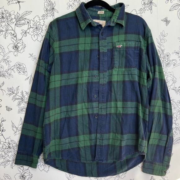 Hollister Other - Hollister Green & Blue Plaid Flannel